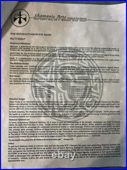 RW ADAMSON VISION Native American Vintage Mask/BEAUTIFULLY FRAMED