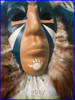 RW ADAMSON VISION Native American Vintage Mask/BEAUTIFULLY FRAMED