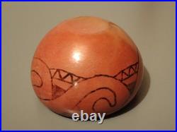 Rare Find Vintage Native American Maricopa Redware Clay Pottery Bowl