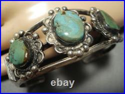Rare Older Vintage Navajo Royston Turquoise Sterling Silver Bracelet