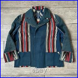 Rare Vintage 1940s 50s Chimayo Jacket Native American Woven SouthWestern
