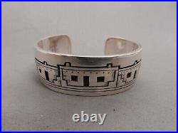 Rare Vintage Hopi Victor Coochwytewa Silver Overlay Cuff Bracelet, Kopavi Shop