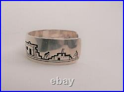 Rare Vintage Hopi Victor Coochwytewa Silver Overlay Cuff Bracelet, Kopavi Shop