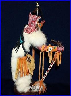 Rare Vintage Native American Fox Warrior Hopi Kachina (katsina) Doll Signed