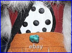 Rare Vintage Native American Fox Warrior Hopi Kachina (katsina) Doll Signed