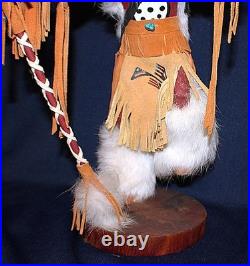 Rare Vintage Native American Fox Warrior Hopi Kachina (katsina) Doll Signed