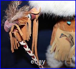 Rare Vintage Native American Fox Warrior Hopi Kachina (katsina) Doll Signed