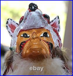 Rare Vintage Native American Fox Warrior Hopi Kachina (katsina) Doll Signed