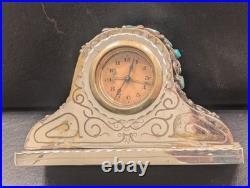 Rare Vintage Native American clock by silversmith Percy Spencer (Navajo)