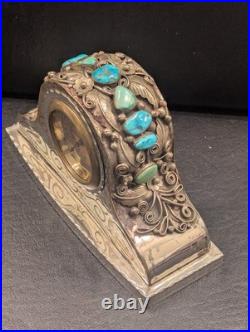 Rare Vintage Native American clock by silversmith Percy Spencer (Navajo)