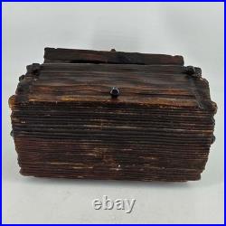 Rare Vintage Native American hand made doll in bunt in wood wooden treasure box