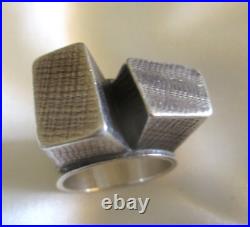 Rare Vintage Navajo Steve Yellowhorse Sterling Silver Ring 10.15g Sz 6 Engraved