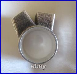 Rare Vintage Navajo Steve Yellowhorse Sterling Silver Ring 10.15g Sz 6 Engraved