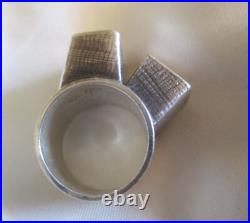 Rare Vintage Navajo Steve Yellowhorse Sterling Silver Ring 10.15g Sz 6 Engraved