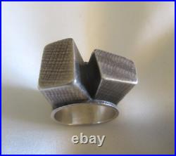 Rare Vintage Navajo Steve Yellowhorse Sterling Silver Ring 10.15g Sz 6 Engraved