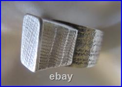 Rare Vintage Navajo Steve Yellowhorse Sterling Silver Ring 10.15g Sz 6 Engraved