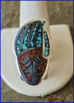 Ring Jewelry Lot of 8 Sterling Vintage Retro Navjo Turquoise Southwest Style