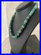 Rustic Turquoise Heishi 9mm Navajo Sterling Silver Bead Necklace 17 00639