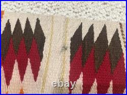 SMALL Vintage NAVAJO RUG WEAVING 19 X 32
