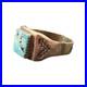 Signed ROY BUCK Navajo Sterling Turquoise Men's Ring Sz 10 9.2g Vintage