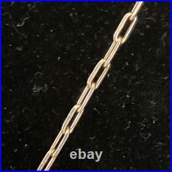 Signed Vintage Yellowhorse Navajo Turquoise Sterling Pendant paperclip Chain 28