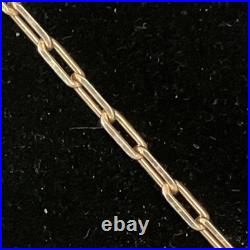 Signed Vintage Yellowhorse Navajo Turquoise Sterling Pendant paperclip Chain 28