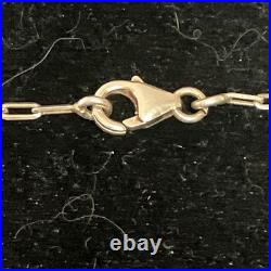 Signed Vintage Yellowhorse Navajo Turquoise Sterling Pendant paperclip Chain 28