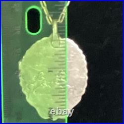 Signed Vintage Yellowhorse Navajo Turquoise Sterling Pendant paperclip Chain 28