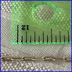 Signed Vintage Yellowhorse Navajo Turquoise Sterling Pendant paperclip Chain 28