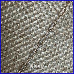 Signed Vintage Yellowhorse Navajo Turquoise Sterling Pendant paperclip Chain 28