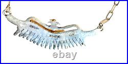 Signed Vtg Zuni Needlepoint Lapis Necklace And Earings
