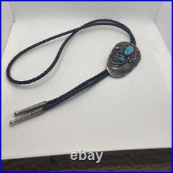 Silver & Turquoise Bennett Tie Native American, vintage