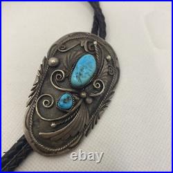 Silver & Turquoise Bennett Tie Native American, vintage
