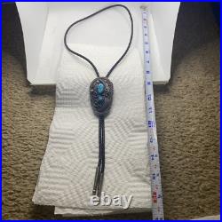 Silver & Turquoise Bennett Tie Native American, vintage