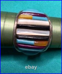 Size 10 Cobblestone Turquoise Sterling Silver Ring Vintage