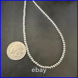 Southwestern 3mm Sterling Silver Pearls 20 Lobster Eye Cone Necklace 90320
