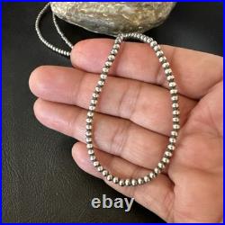 Southwestern 3mm Sterling Silver Pearls 20 Lobster Eye Cone Necklace 90320