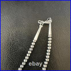 Southwestern 3mm Sterling Silver Pearls 20 Lobster Eye Cone Necklace 90320