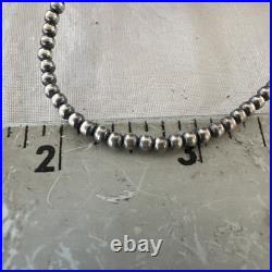 Southwestern 3mm Sterling Silver Pearls 20 Lobster Eye Cone Necklace 90320