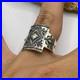 Stamped Native American-Style Heavy 925 Sterling Silver Ring