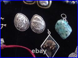 Sterling Silver Lot of 12 Vintage Native American & Southwestern Jewelry