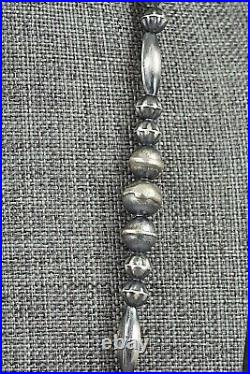 Sterling Silver Navajo Pearl Necklace 22 Vintage