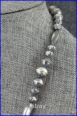 Sterling Silver Navajo Pearl Necklace 22 Vintage