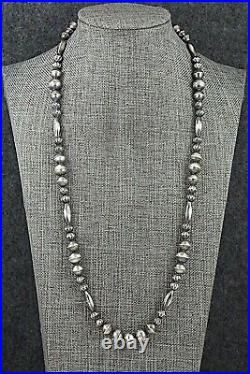 Sterling Silver Navajo Pearl Necklace 22 Vintage