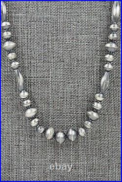 Sterling Silver Navajo Pearl Necklace 24 Vintage