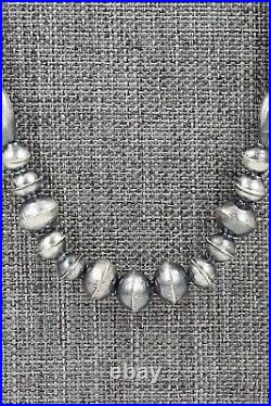 Sterling Silver Navajo Pearl Necklace 24 Vintage
