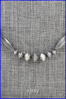 Sterling Silver Navajo Pearl Necklace 24 Vintage