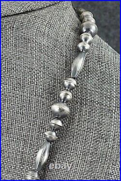 Sterling Silver Navajo Pearl Necklace 24 Vintage