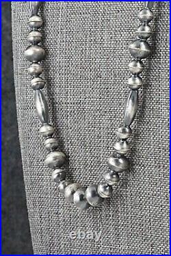 Sterling Silver Navajo Pearl Necklace 24 Vintage