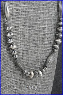 Sterling Silver Navajo Pearl Necklace 24 Vintage